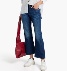 RAG & BONE Maya Cropped High-rise Flared Jeans In Mid Denim